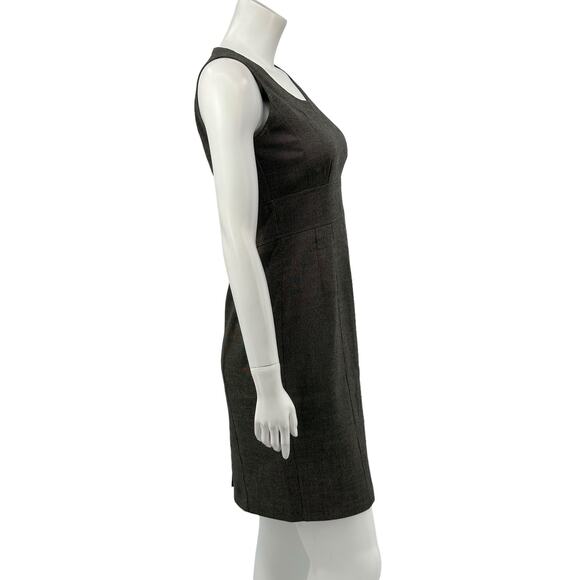 Nanette Lepore Dress Womens 2 Taupe Gray Sleeveless Sheath Wool Stretch Office - Picture 4 of 8